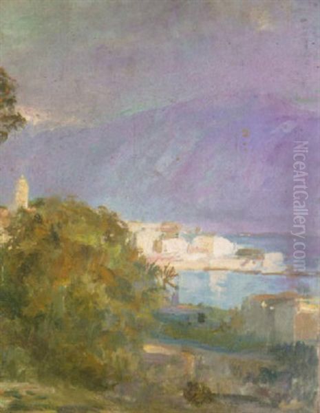 Cote De Corse-mediterranee Oil Painting by Pierre Amede Marcel-Beronneau
