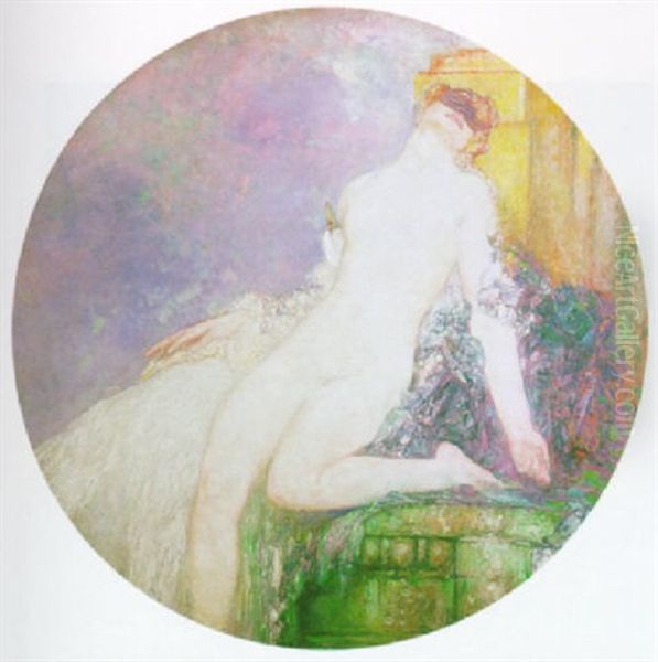 Leda Et Le Cygne Oil Painting by Pierre Amede Marcel-Beronneau