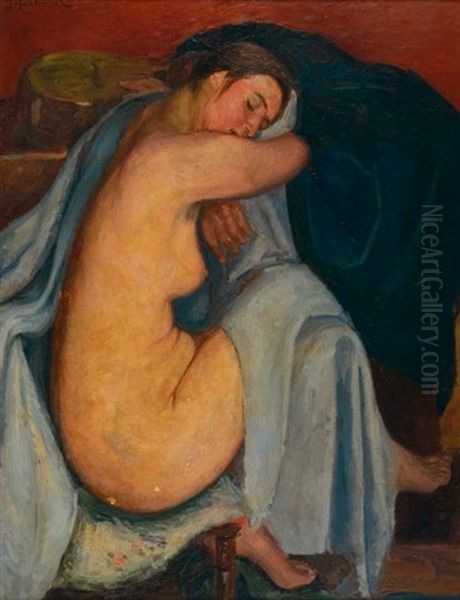 Nu Endormi Oil Painting by Jean Hippolyte Marchand