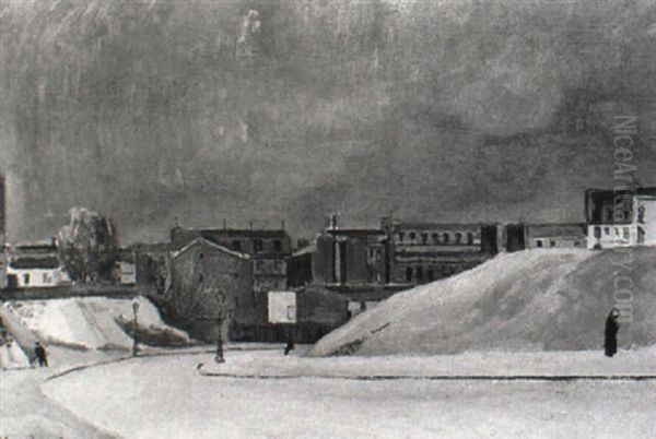 Route De Village Oil Painting by Jean Hippolyte Marchand