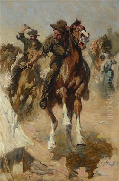 Rough Riders Oil Painting by John Norval Marchand