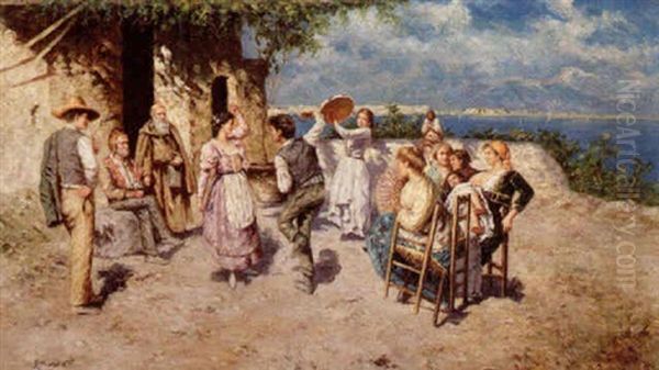 Dancers Oil Painting by Ludovico Marchetti