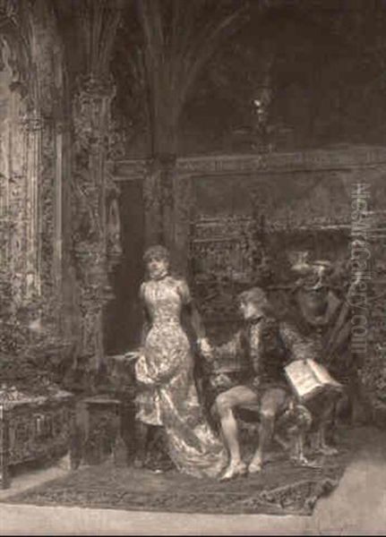 The Rehearsal Oil Painting by Ludovico Marchetti