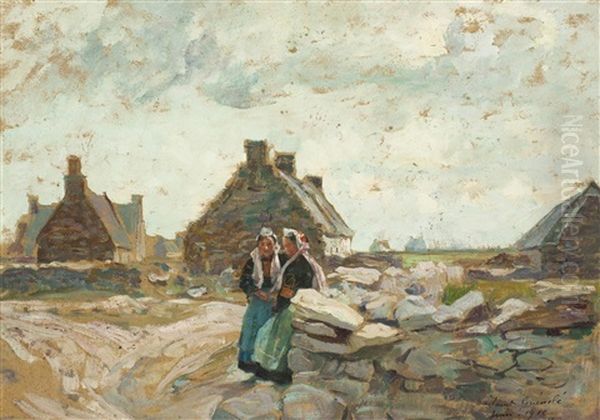 Motiv Aus Der Bretagne Oil Painting by Victor Marec