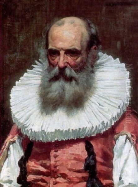 Portrait Of A Gentleman In Historical Costume Oil Painting by William Henry Margetson