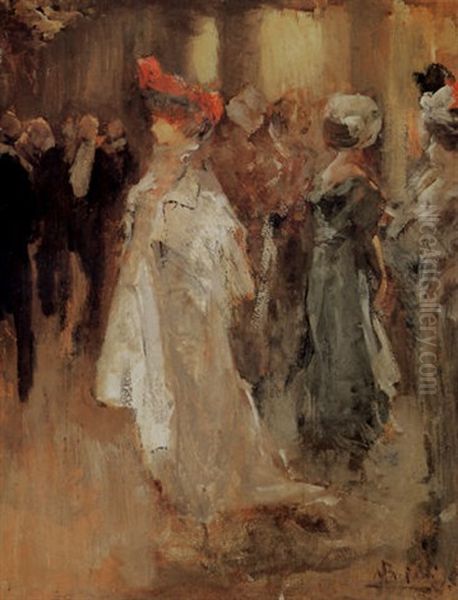 Ballo Oil Painting by Pompeo Mariani