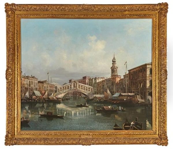 Venise, Le Pont Rialto Oil Painting by Michele Marieschi