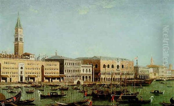 Venice; The Bacino Di San Marco Oil Painting by Michele Marieschi