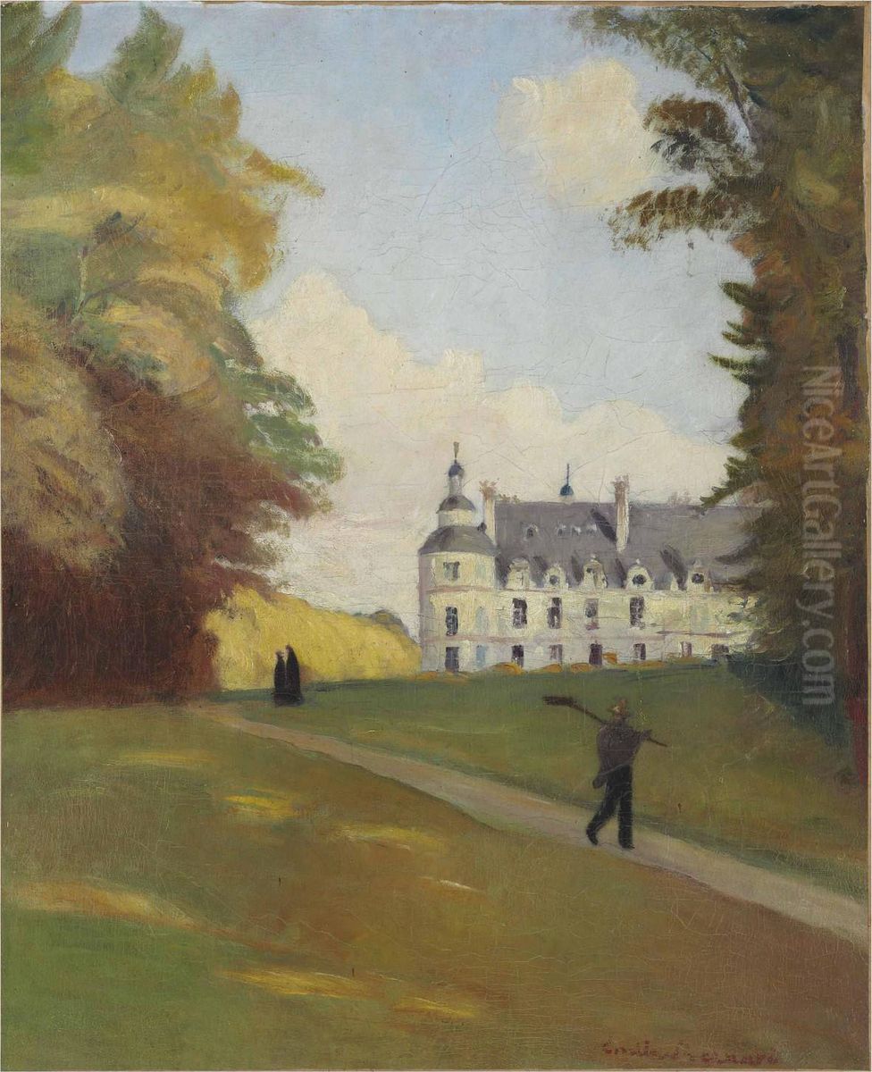 Au Chateau De Tanlay Oil Painting by Emile Bernard