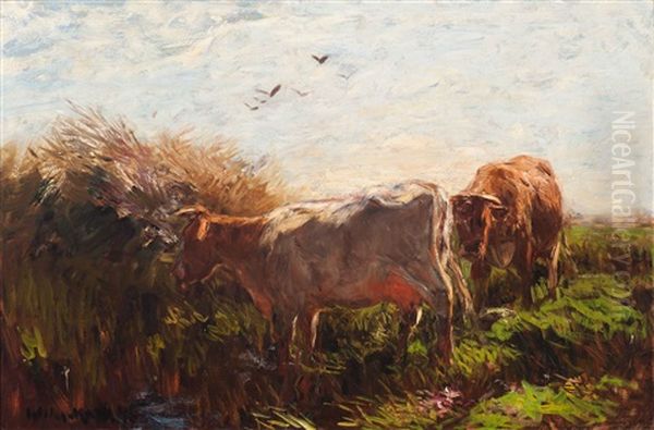 High Summer Oil Painting by Willem Maris