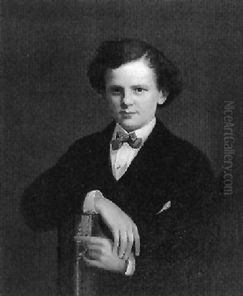 Portrait Of A Boy Oil Painting by Charles Cole Markham