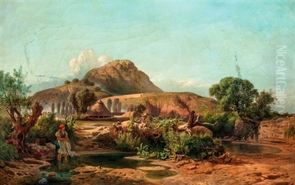 Tajkep Nograd Megyebol Oil Painting by Ferenc Marko