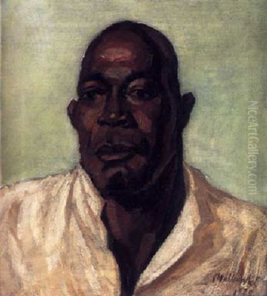 Potrait Eines Schwarzafrikaners Oil Painting by Antoni Markowski