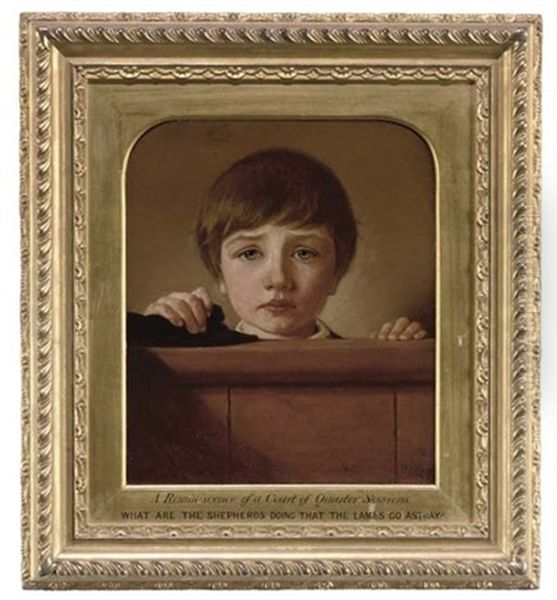 A Reminiscence Of A Court Quarter Sessions - What Are The Shepherds Doing That The Lambs Go Astray? Oil Painting by Barnett Samuel Marks