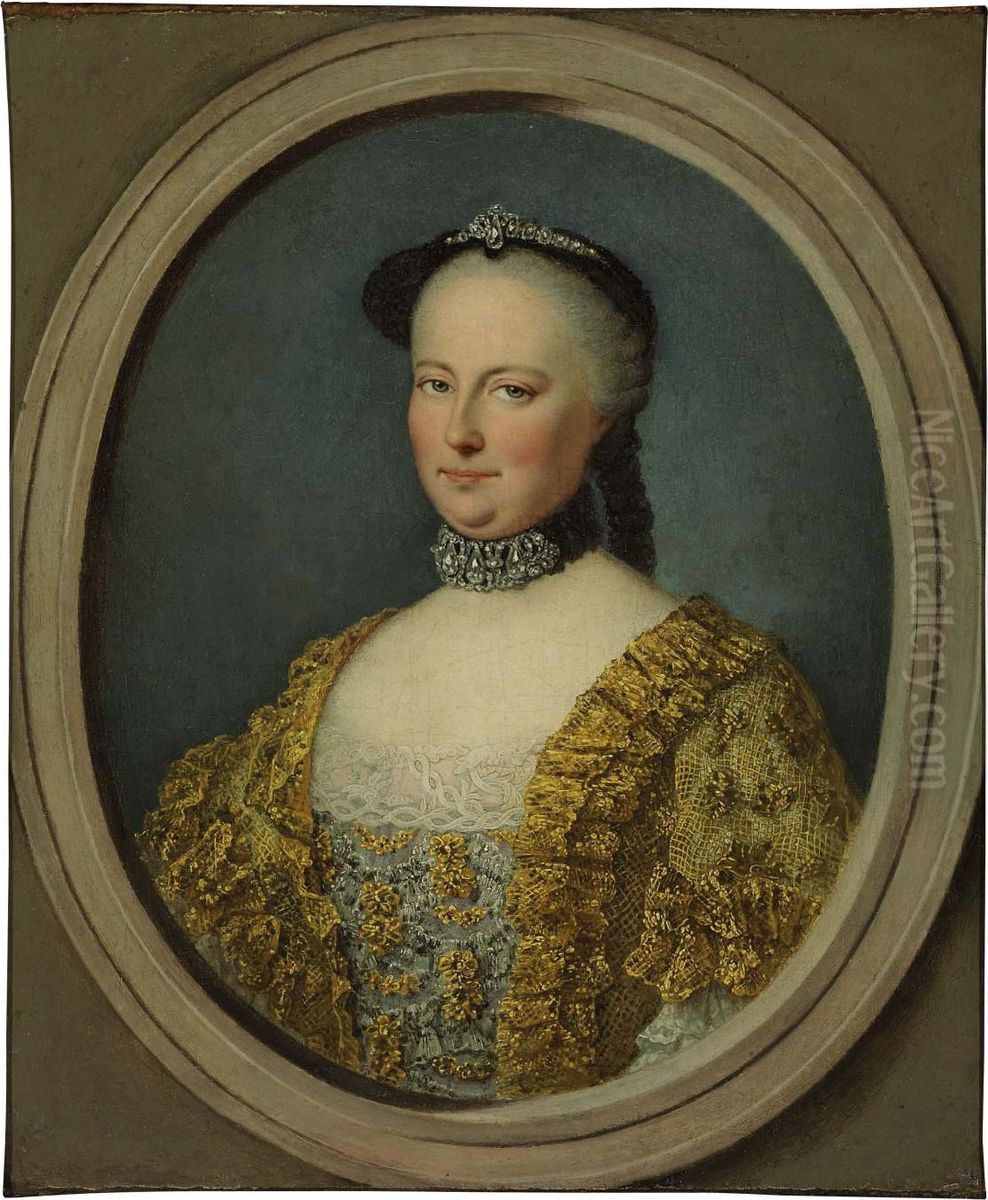 Portrait Of Maria Theresa Oil Painting by Pierre Bernard