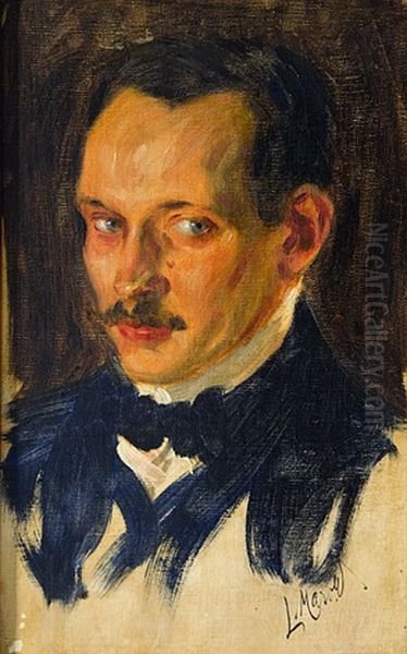 Portrait Of Man Oil Painting by Ludwig, Ludek Marold