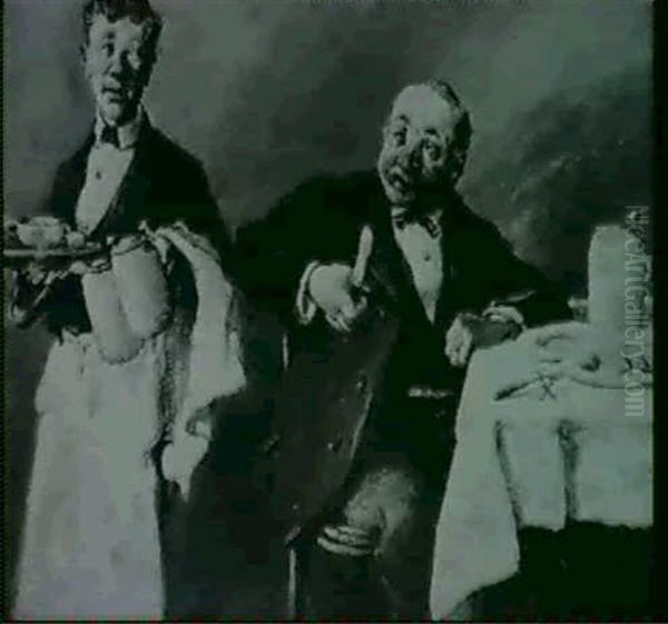 Im Hofbrauhaus Oil Painting by Ludwig, Ludek Marold