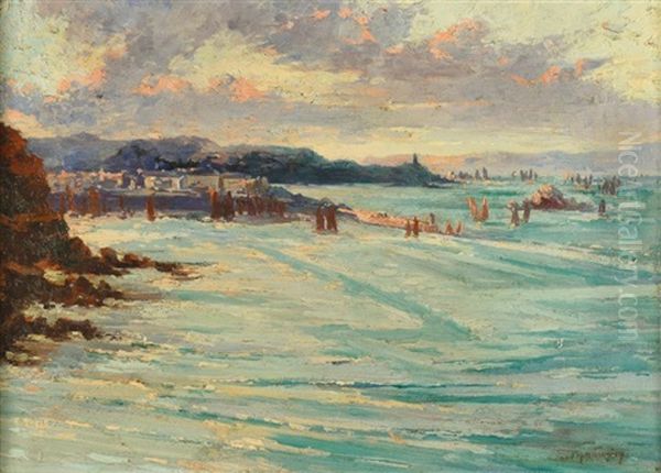 Cote Bretonne Oil Painting by Georges-Philibert-Charles Maroniez