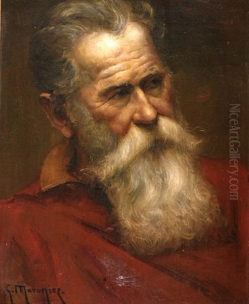 Portrait Of A Man Oil Painting by Georges-Philibert-Charles Maroniez