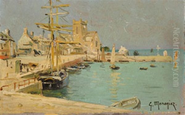 Le Petit Port Oil Painting by Georges-Philibert-Charles Maroniez