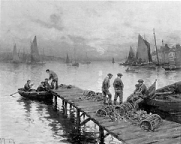 Retour De Peche Oil Painting by Georges-Philibert-Charles Maroniez