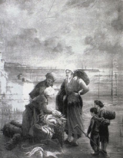 Le Retour De Peche Oil Painting by Georges-Philibert-Charles Maroniez