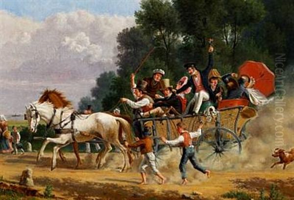 En Kildereise Oil Painting by Wilhelm Nicolai Marstrand