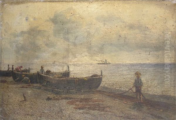 Les Pecheurs Oil Painting by Joseph Marszewski