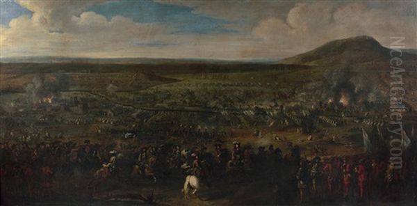 La Victoire De Cassel En 1677 Oil Painting by Jean-Baptiste Martin