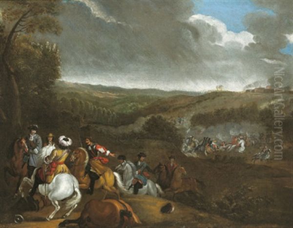 Reitergefecht Oil Painting by Jean-Baptiste Martin