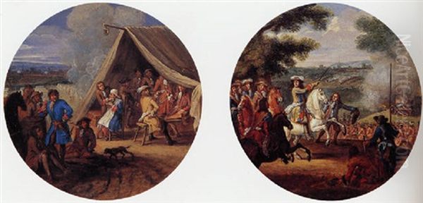 Cavalry Scene With Louis Xiv Oil Painting by Jean-Baptiste Martin