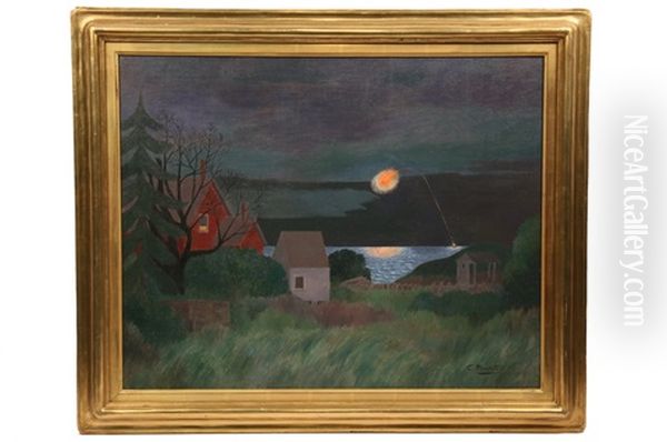 July 4th, Monhegan Oil Painting by Charles James Martin