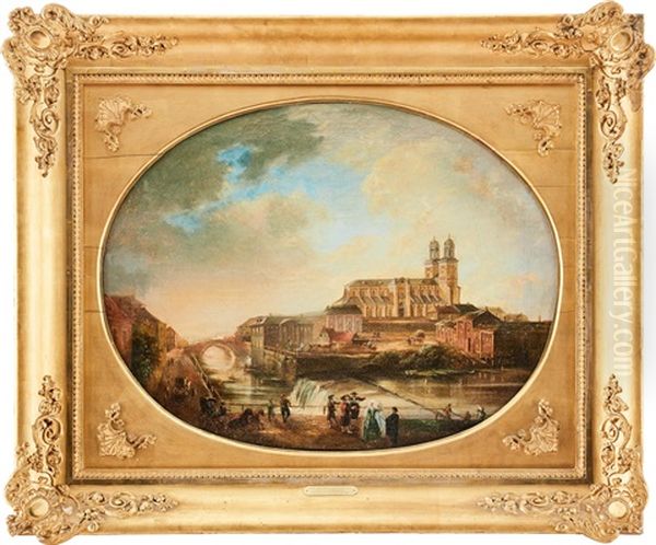 Utsigt Af Upsala Domkyrka Oil Painting by Elias Martin