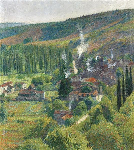 Paysage A Labastide-du-vert Oil Painting by Henri Martin