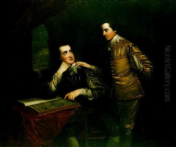 Portrait Of George And Edward Finch-hatton Oil Painting by David Martin