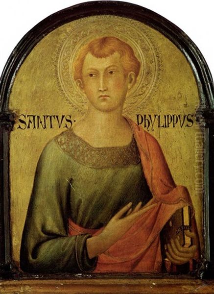 Saint Philip. Oil Painting by Simone Martini