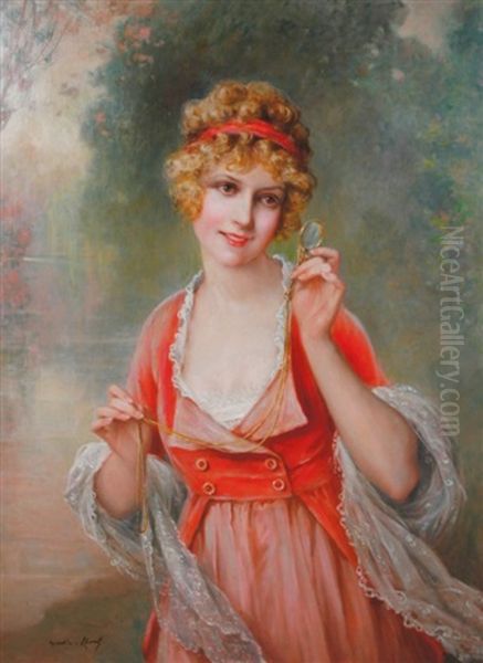 Through The Looking Glass Oil Painting by Francois Martin-Kavel