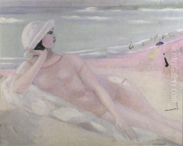 Main De Soleil, Biarritz Oil Painting by Jacqueline Marval