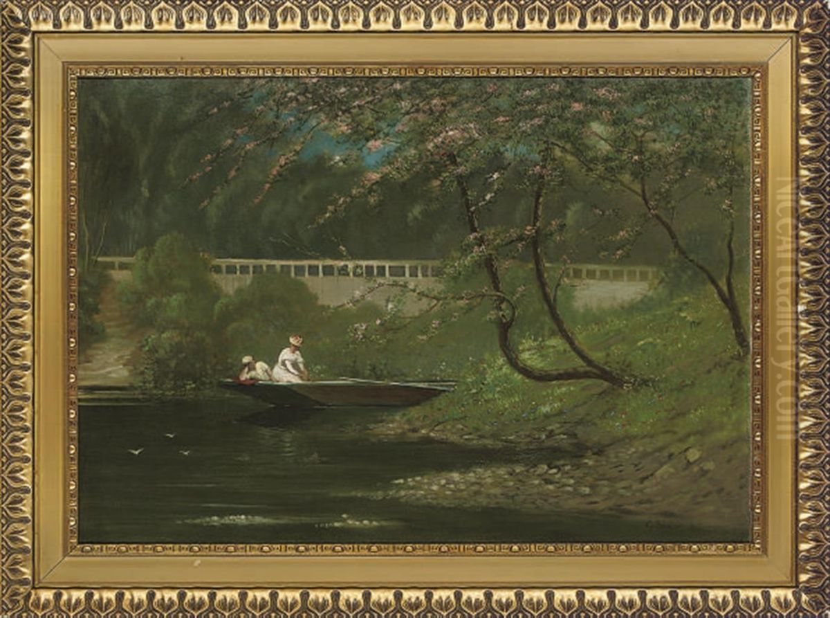 Summer On The River Oil Painting by Camille Bernier