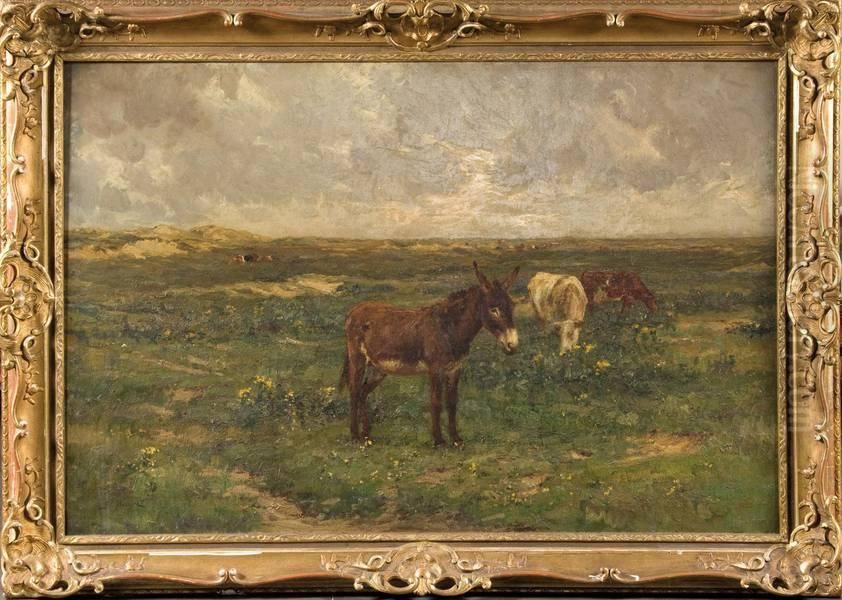 Vaches Et Ane Dans Les Dunes Oil Painting by Georges, Geo Bernier