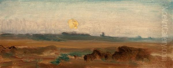 Landscape (study) Oil Painting by George Hemming Mason