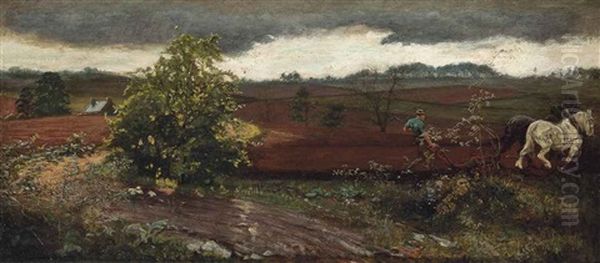 The Plough Oil Painting by George Hemming Mason