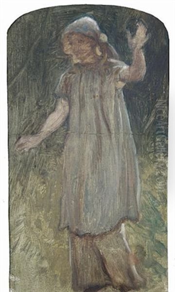 The Harvest Moon (study) Oil Painting by George Hemming Mason