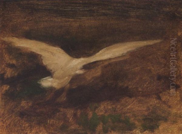 The Gander Oil Painting by George Hemming Mason