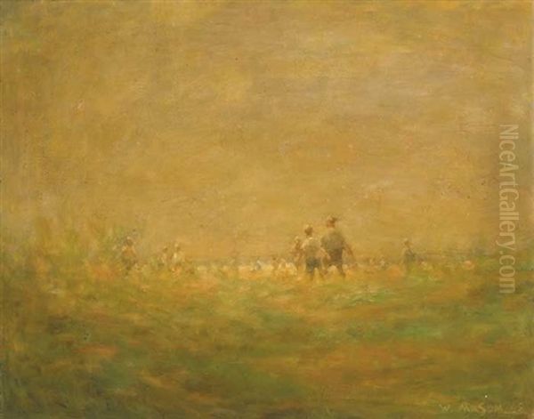 Sand And Sea Oil Painting by William Mason