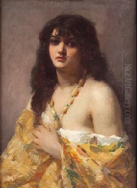 Dama Con Collar Oil Painting by Francisco Masriera y Manovens
