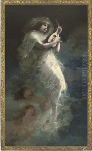 La Serenata Oil Painting by Francisco Masriera y Manovens