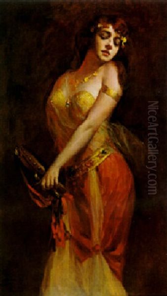 The Gypsy Girl Oil Painting by Francisco Masriera y Manovens
