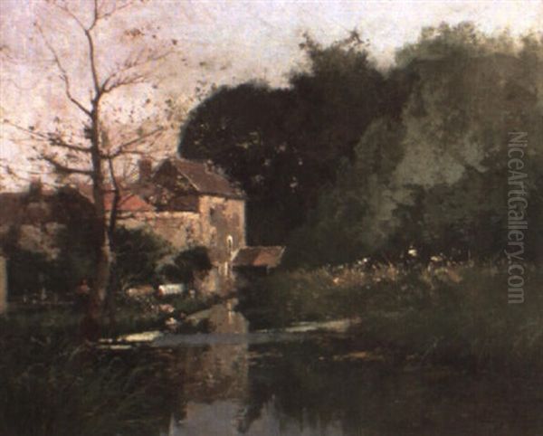 Paisaje De Vichy Oil Painting by Francisco Masriera y Manovens