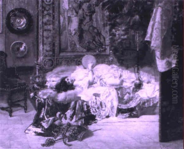 Odalisca Oil Painting by Francisco Masriera y Manovens